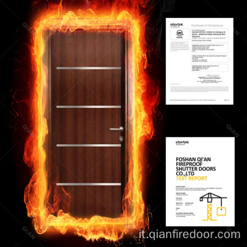 Porte interne per porte in legno resistenti al fuoco di 2 ore